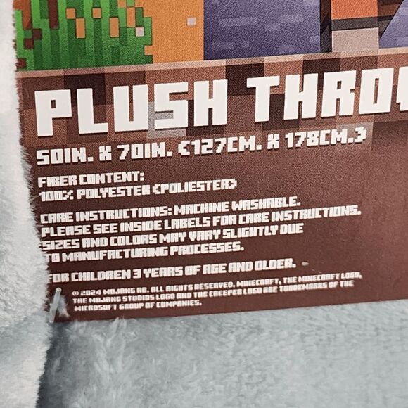 NWT {Fortnite} Creepers: Ultra Soft Plush {Throw} Blanket 50x60 NWT - Picture 4 of 5